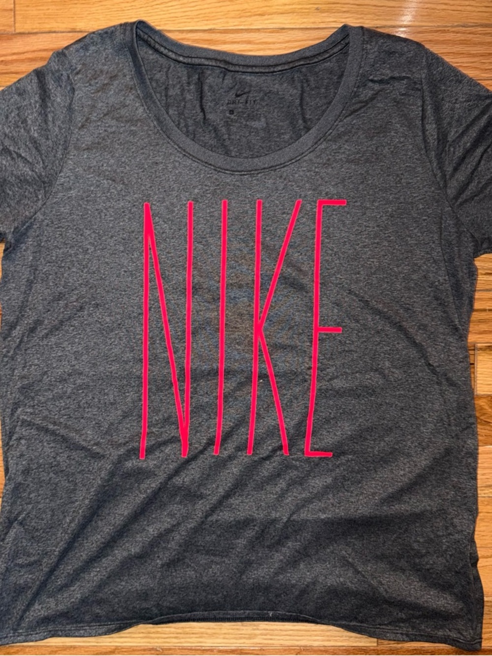 Nike Pink and Gray Dri-FIT Athletic Tee Women’s XL Workout Shirt